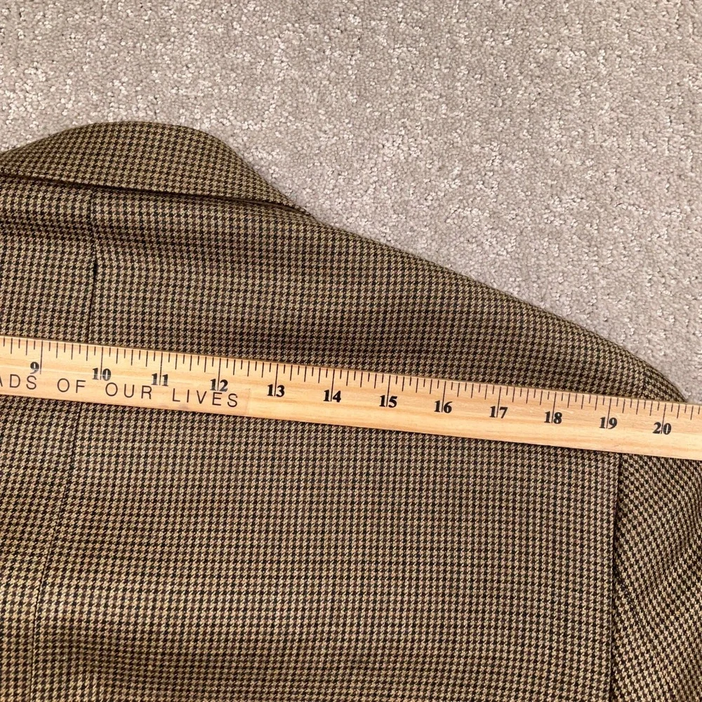 Ralph Lauren Mens 42L Brown Houndstooth‎ Elbow Patches Quiet Luxury Ivy League